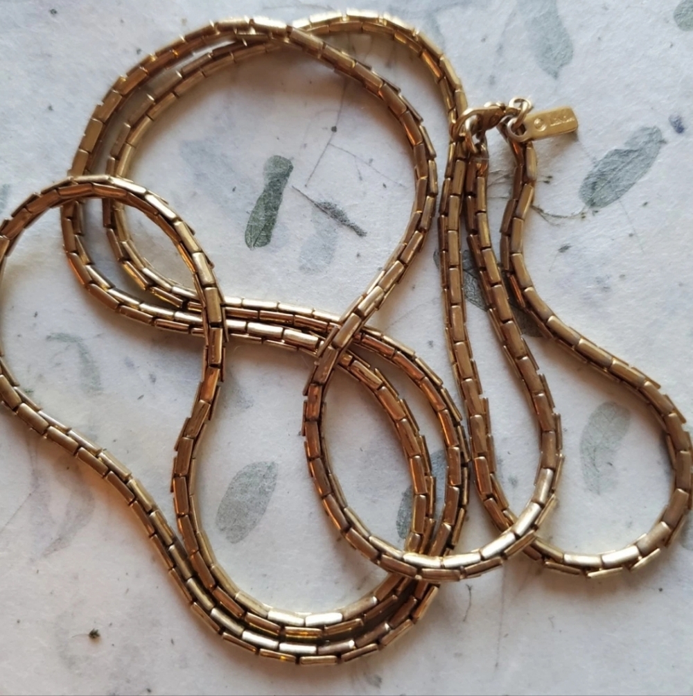 Vintage Monet Snake Chain Style Necklace